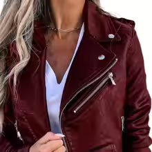 R&B | Kurze Herbstjacke mit Gürtel und Reißverschluss
