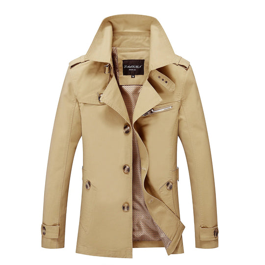 R&B - Stylischer langer Herbst-Trenchcoat für Herren