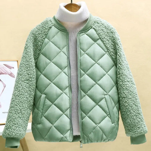 R&B | Kurze Lässige Leichte Kunstlammwoll Winterjacke