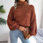 R&B | Chunky Strickpullover mit Hohem Kragen Warm und Komfortabel Lässiges Design