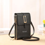 R&B | Leder Smartphone Clutch Damen Handtasche mit Touchscreen-Fenster