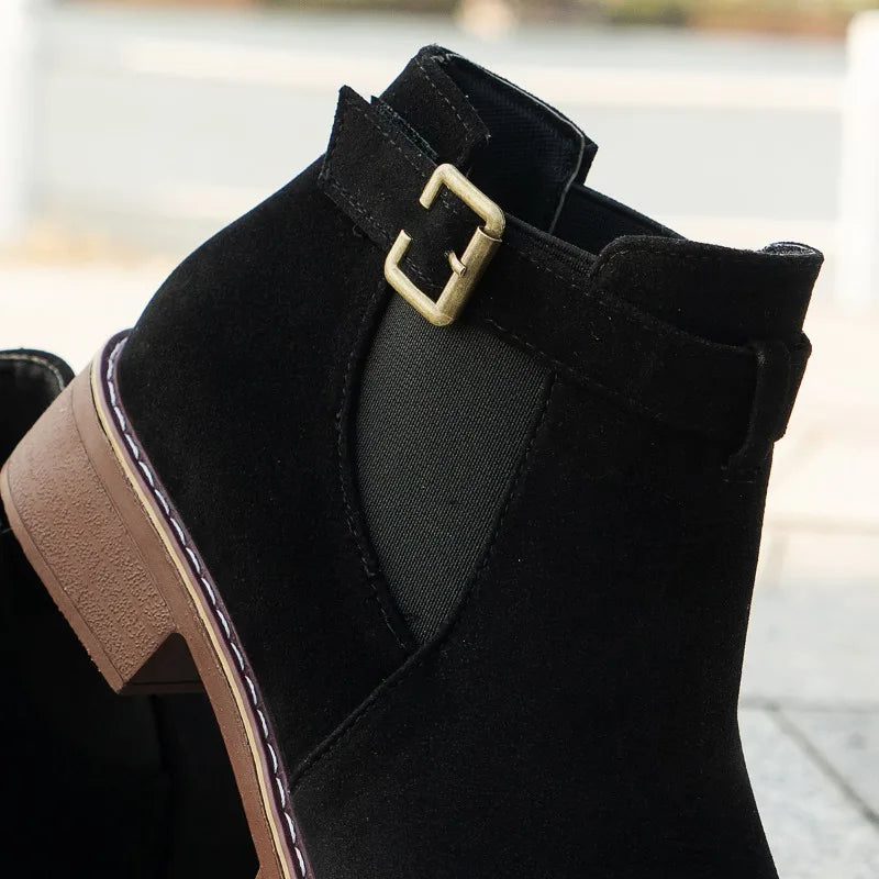 R&B | Runde Zehen Plattform Freizeitstiefel für Frühling und Herbst