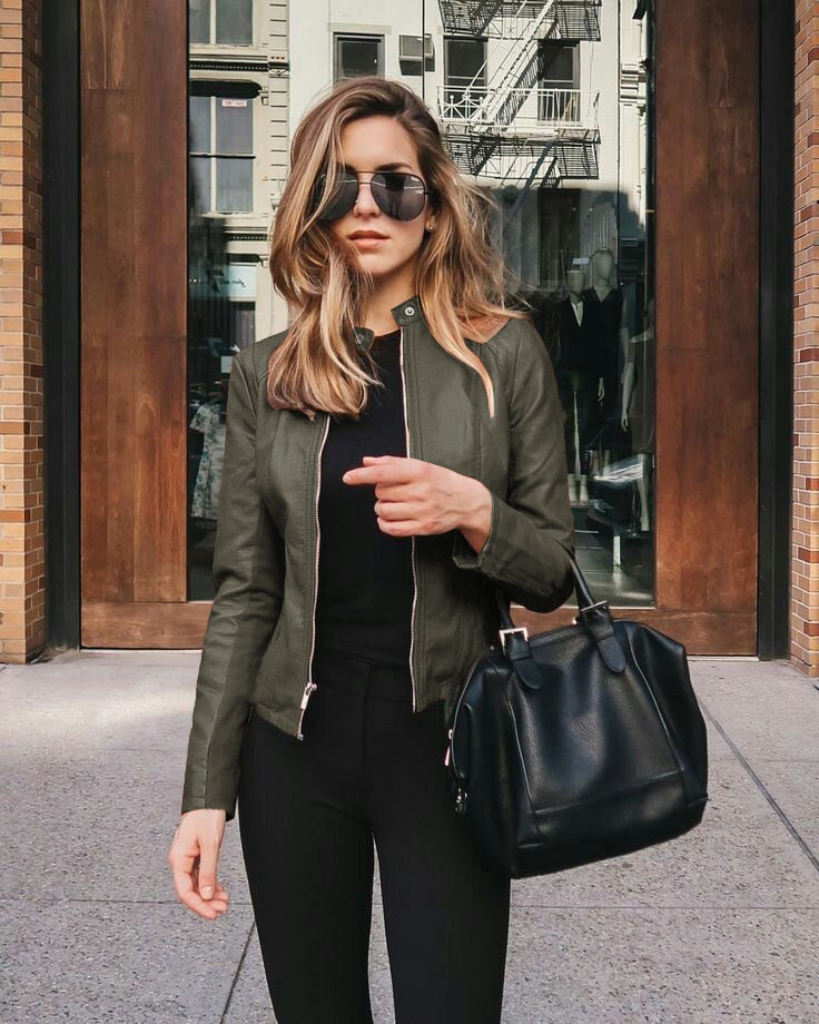 R&B | Damen Slim Fit Lederjacke
