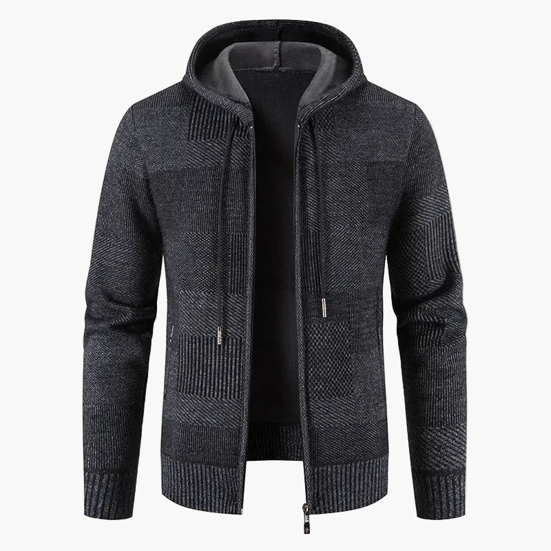R&B | Strickjacke mit Kapuze - Modische Winterjacke für Alltag und Freizeit
