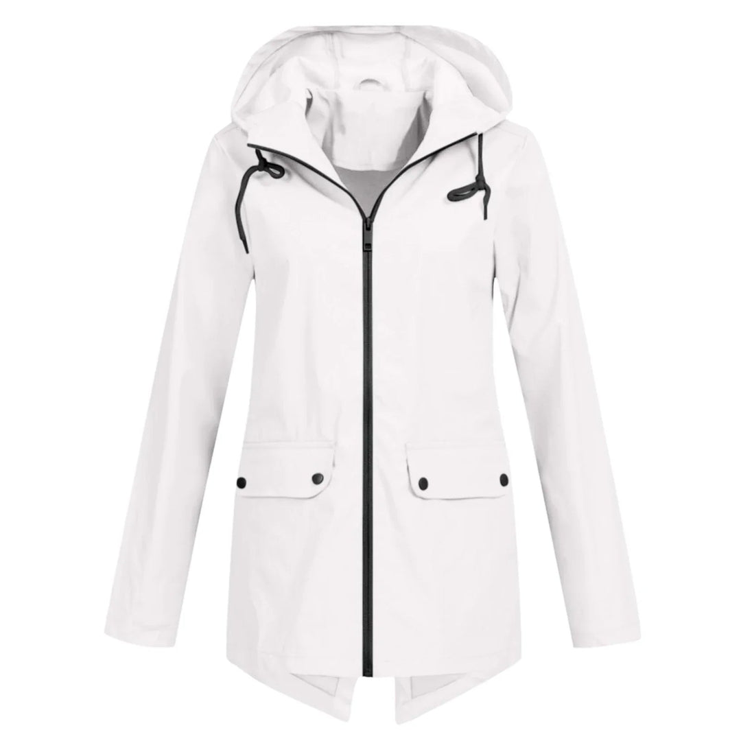 R&B | Lässige Wasserdichte Damenjacke mit Kapuze und Reißverschluss Ideal für Herbst Winter