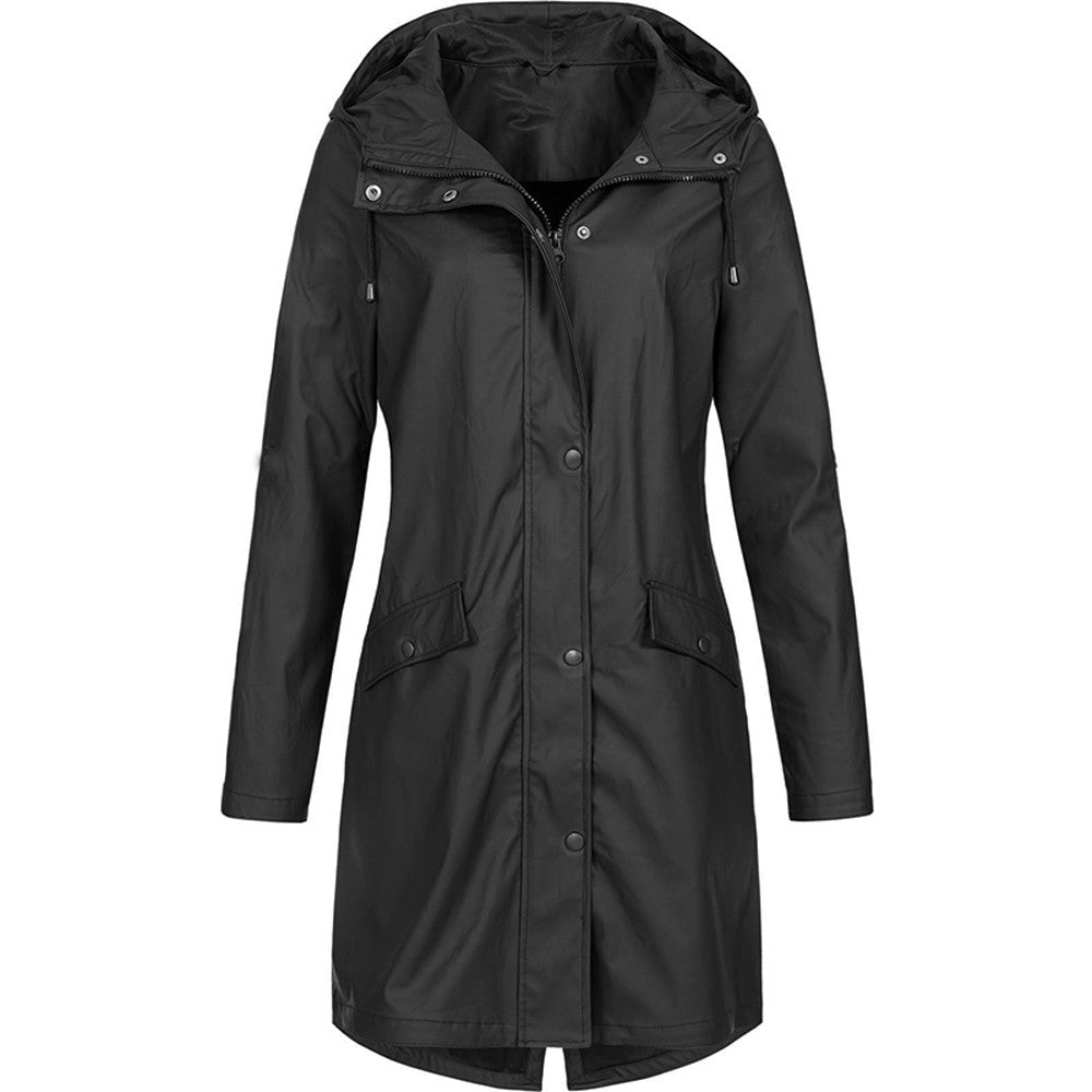R&B | Lässig mit Kapuze, Knopfleiste und Reißverschluss für Frauen Ideal für Herbst Winter