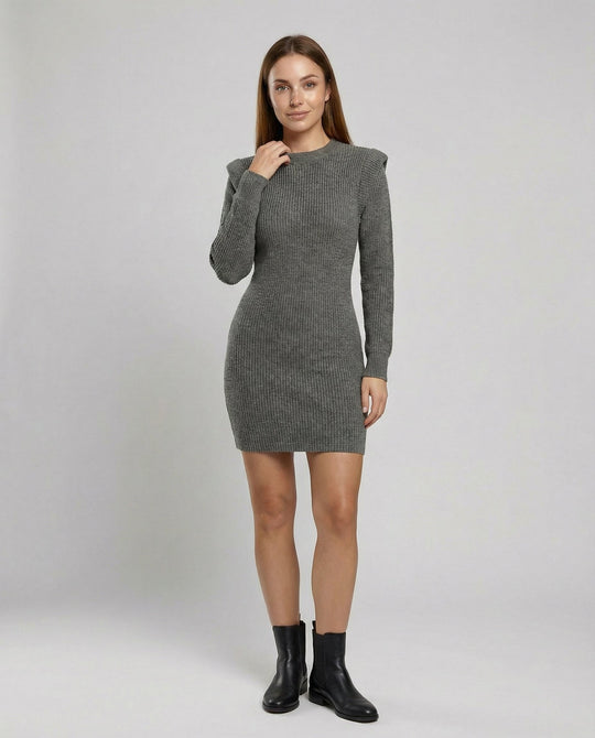 Elegantes Figurbetontes Strick Midikleid | R&B