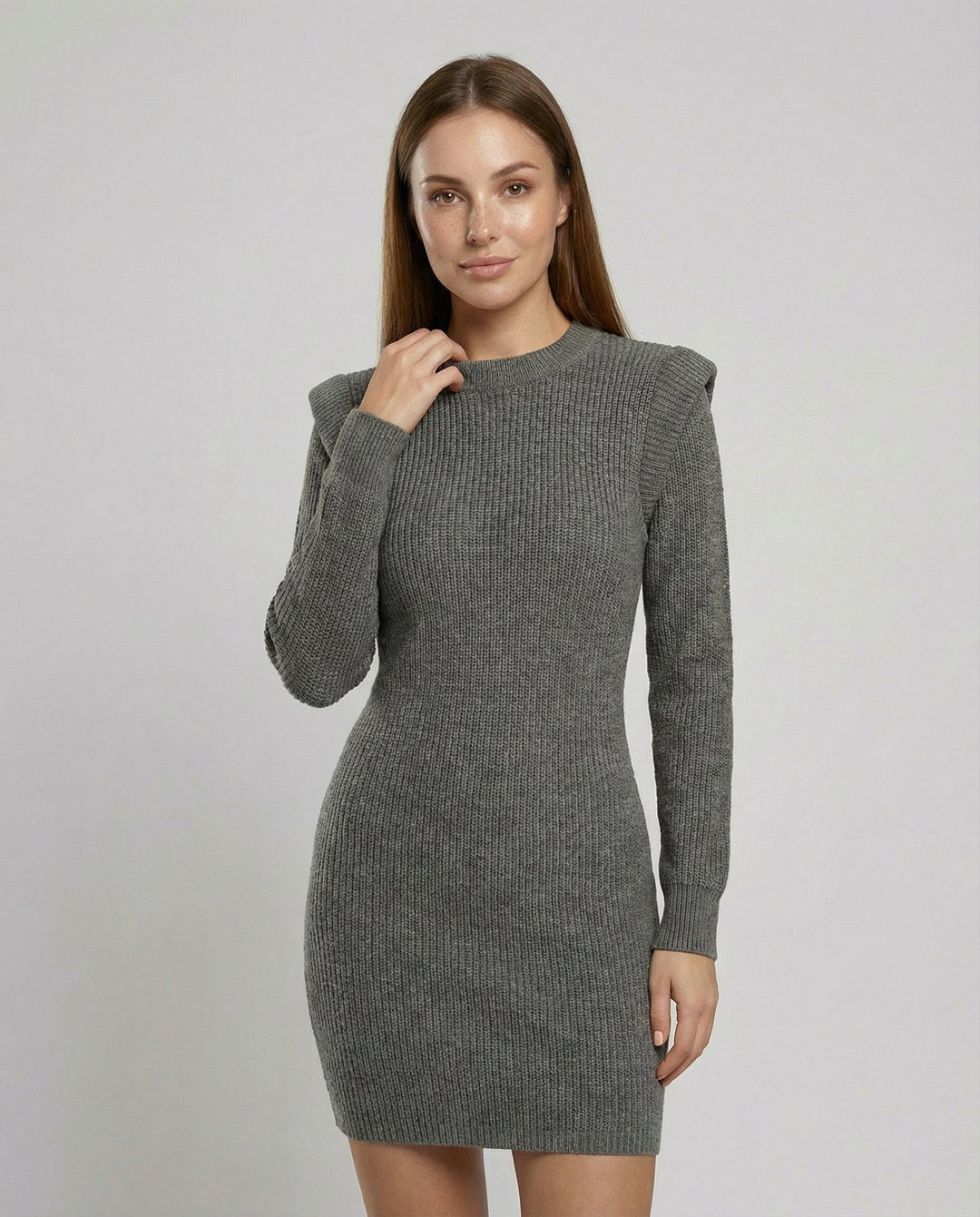 Elegantes Figurbetontes Strick Midikleid | R&B