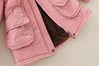R&B | Damen Parkajacke mit Kapuze und Fleecefutter mit Taschen