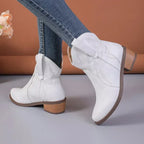 R&B | PU niedriger Absatz rutschfeste Damen Cowboystiefel