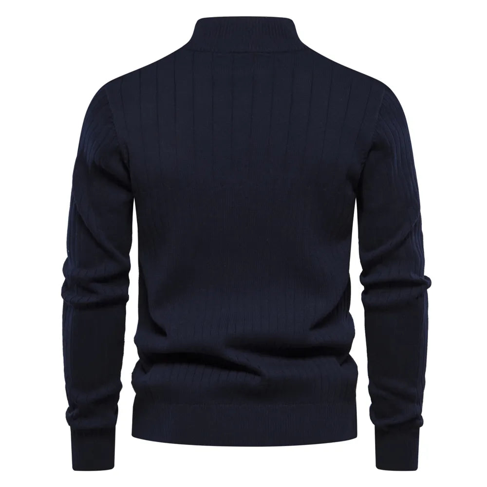 R&B | Strickjacke mit Half-zip Wollmischung Elegant, Warm