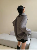 R&B | Roter, schlichter Pullover mit Stehkragen