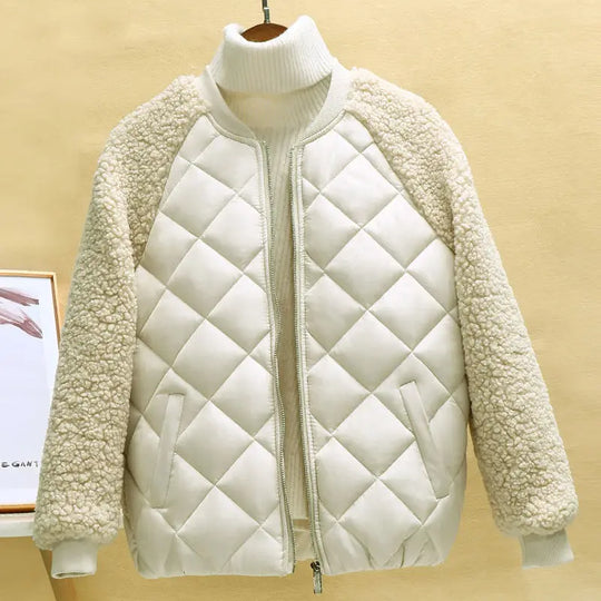 R&B | Kurze Lässige Leichte Kunstlammwoll Winterjacke