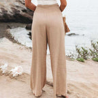 Damen-Lässige hose mit weitem Bein