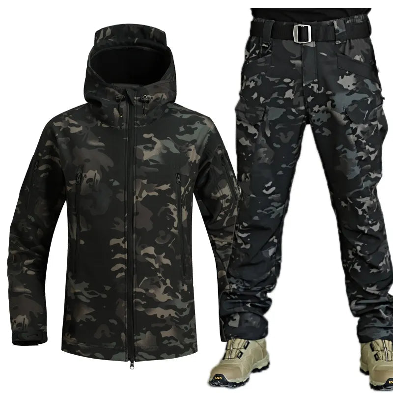 Herren multifunktionale Jacke mit Fleece-Innenfutter und Reißverschluss – R&B