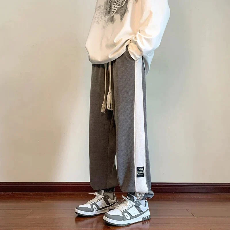 R&B Streetwear-Herren-Jogginghose im Patch-Design