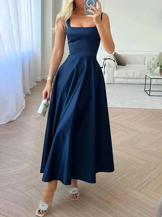 R&B | Modernes Ärmelloses Maxikleid mit Hoher Taille für Frauen