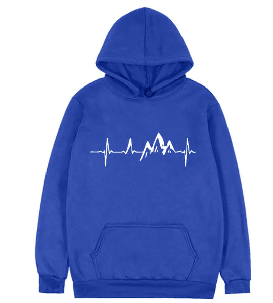 R&B | Hoodie mit Puls-motiv Baumwolle und Polyester Trendy und Komfortabel