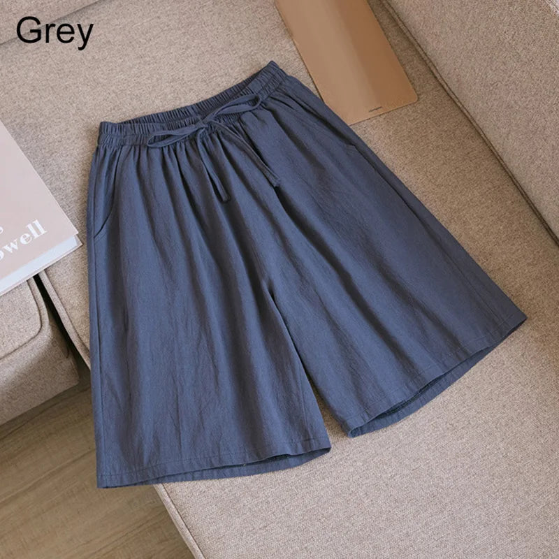 R&B | Baumwoll-Knie-Lange Shorts