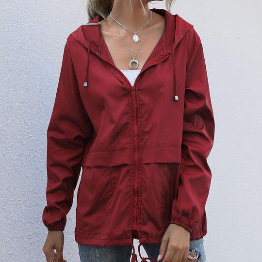 R&B | Winddichtes Sommerjacke mit Kapuze für Frauen