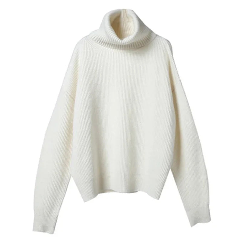R&B | Oversized Stil Rollkragenpullover für Freizeit und Büro