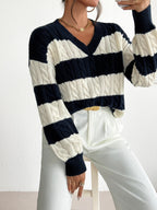 R&B | Eleganter Strickpullover mit zeitlosen Streifen