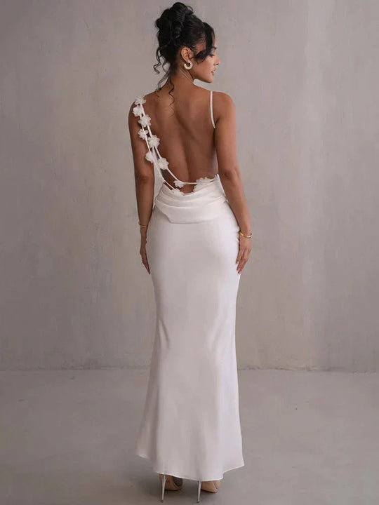 R&B | Satin Kleid mit Blumen