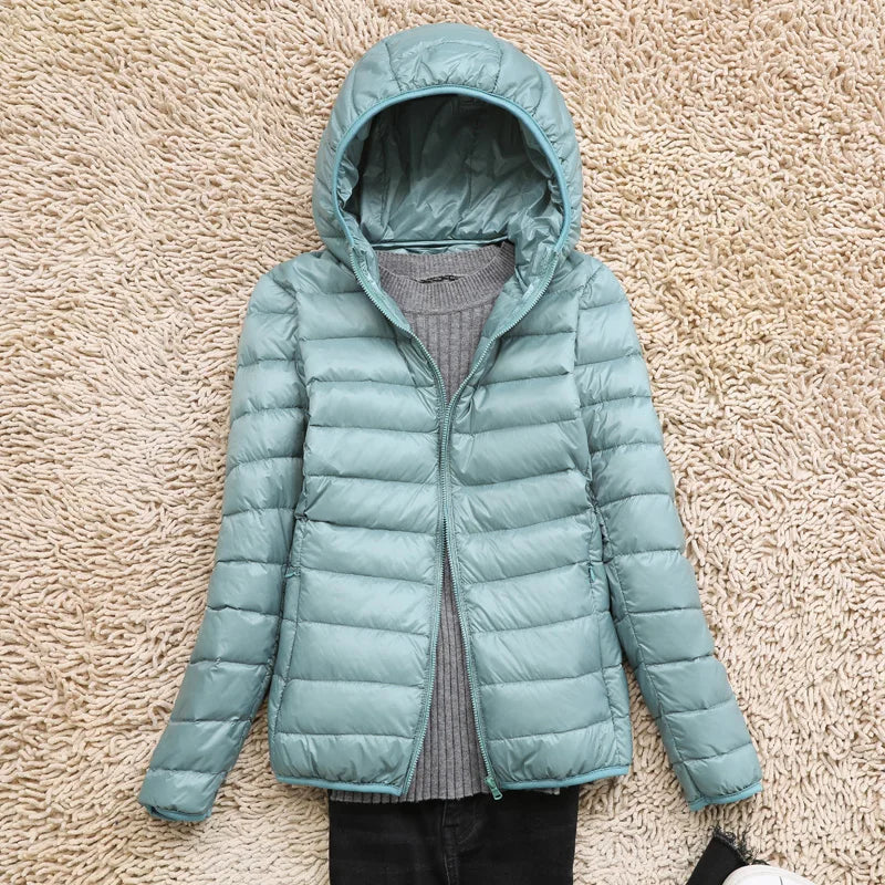 R&B | Ultraleichte Damen Daunenjacke mit Kapuze
