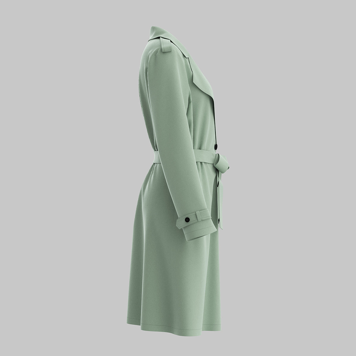 R&B | Klassischer Trenchcoat mit Gürtel