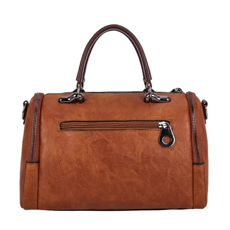 R&B | Geräumige Handtasche aus weichem mit Riemen und Reißverschluss