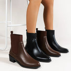R&B | Chelsea Boots mit Blockigem Absatz und Spitzer Zehe