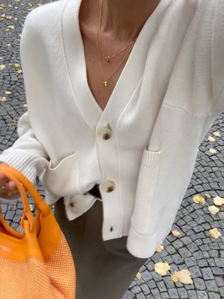 R&B | Eleganter V-Ausschnitt Cardigan