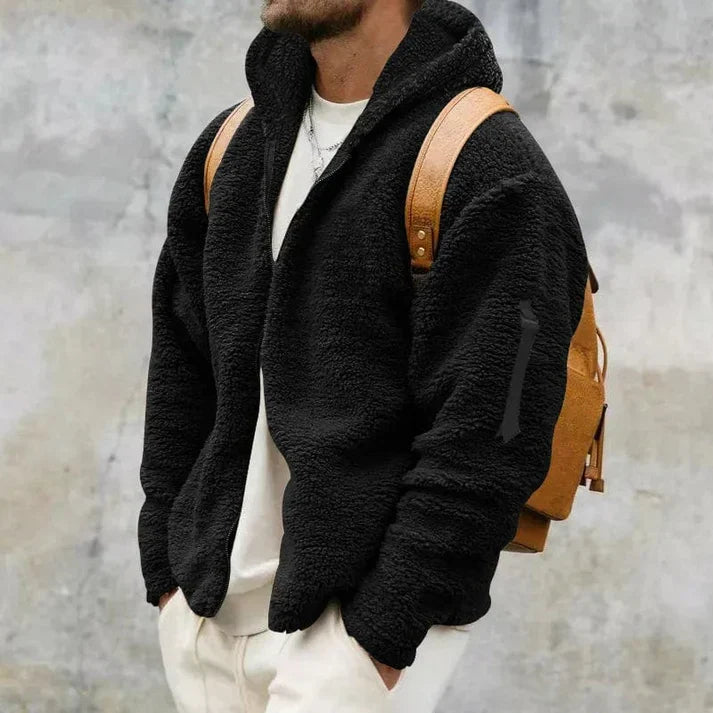 R&B | Herren Kapuzen-Fleecejacke