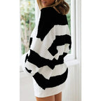 R&B | Sweater - Oversized Gestreifter Strickpullover