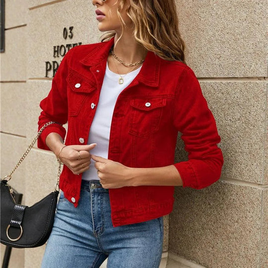 R&B | Jeansjacke Modisch Nachhaltiges Denim mit Knopfleiste und Brusttaschen Perfekt für Lässige Outfits