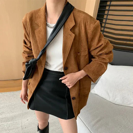 R&B | Retro Braune Damenjacke