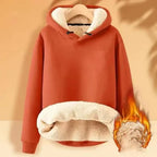 Sherpa Fleecejacke mit Kapuze