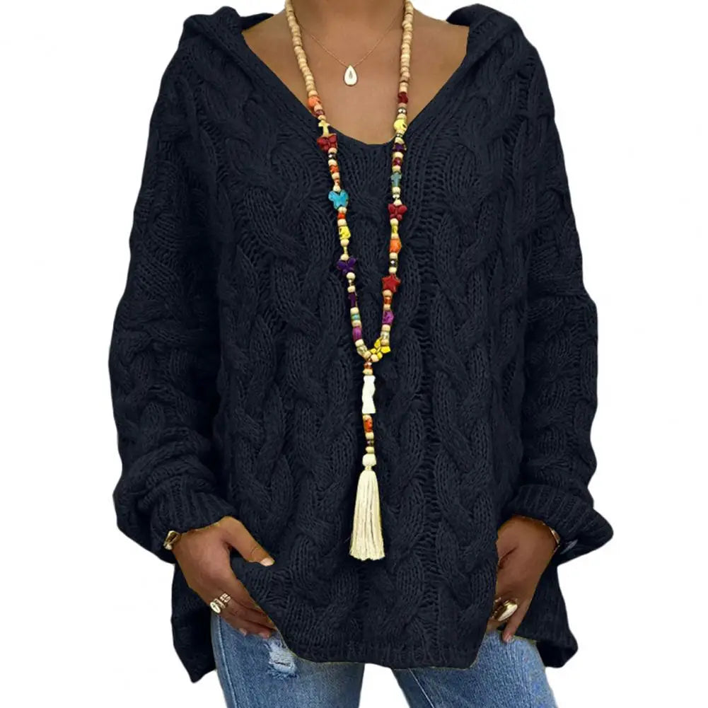 R&B | Oversize Kabelstrickpullover Kabelstrick Weich und Lässig