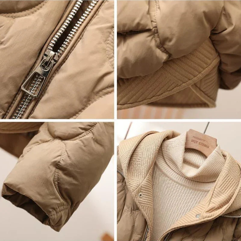 R&B | Lockere Gefütterte Damenjacke mit Kapuze