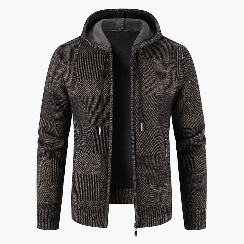 R&B | Strickjacke mit Kapuze - Modische Winterjacke für Alltag und Freizeit