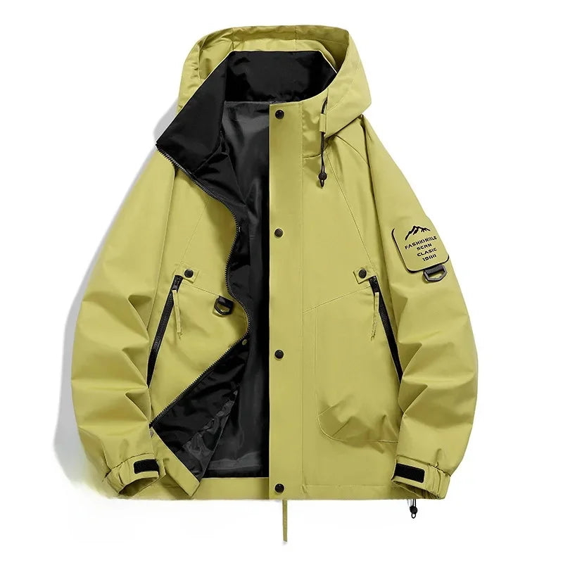 R&B Damen Windbreaker Jacke mit Kapuze und Stehkragen
