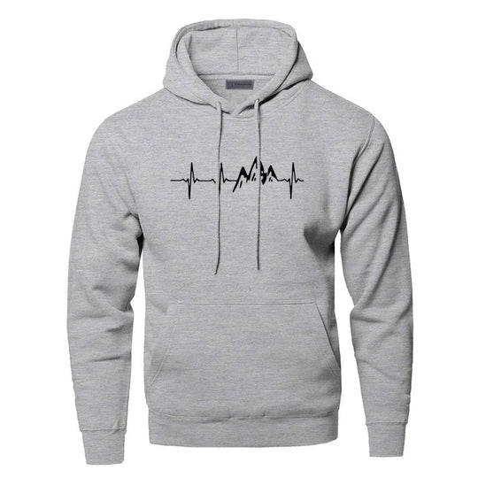 R&B | Hoodie mit Puls-motiv Baumwolle und Polyester Trendy und Komfortabel