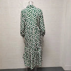 R&B | Langärmliges Kleid Mit Geometrischem Muster