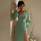 Melina | Midikleid mit Puffärmeln