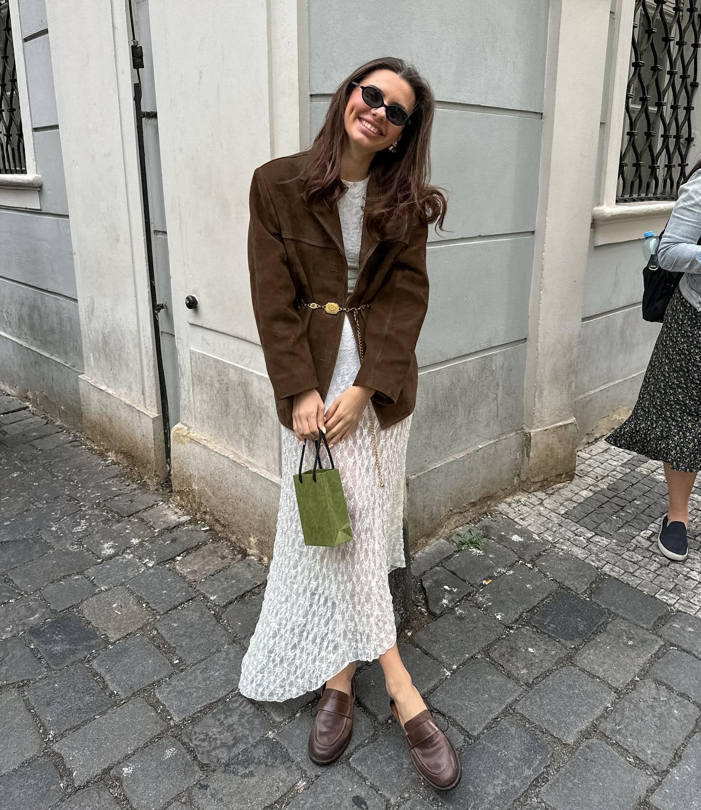 R&B | Weite Wildlederjacke mit retro Samt-Revers Loise