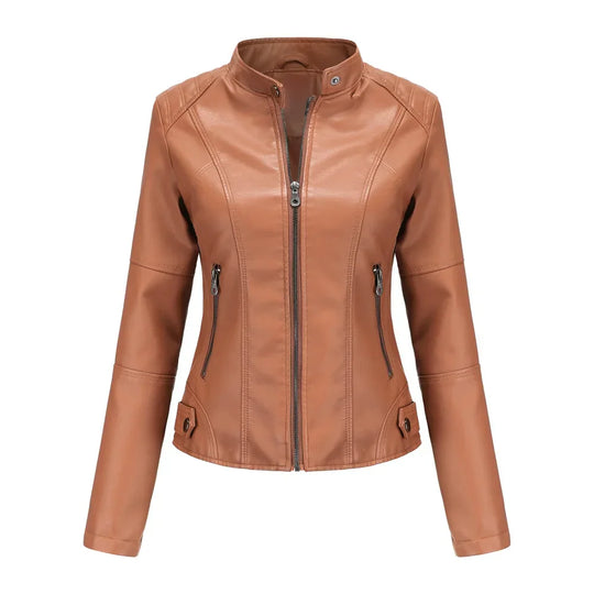 R&B | Damen Dicke jacke Modisch Motorradstil