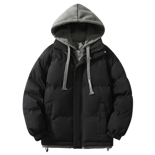 R&B | Winter Daunenjacke mit Kapuze - Modischer Streetwear-Puffer für Alltag & Outdoor