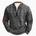 R&B | Strickpullover mit Zopfmuster und Viertelreißverschluss - Modischer Freizeitpullover für Herbst und Winter
