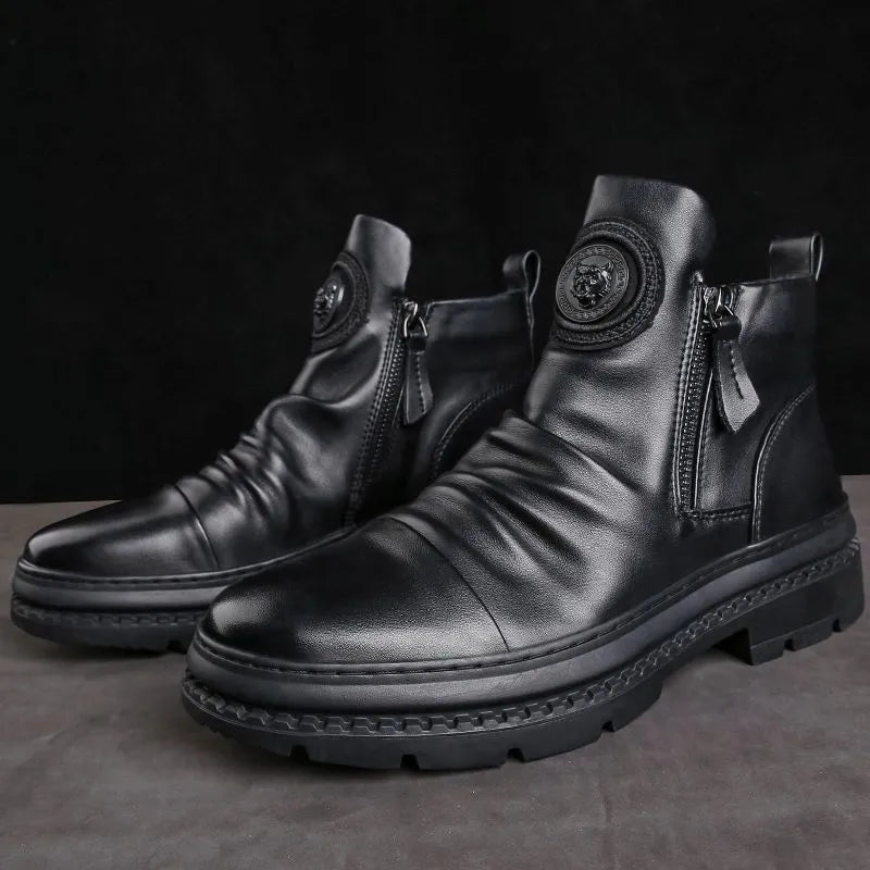 Herren Lederstiefel R&B