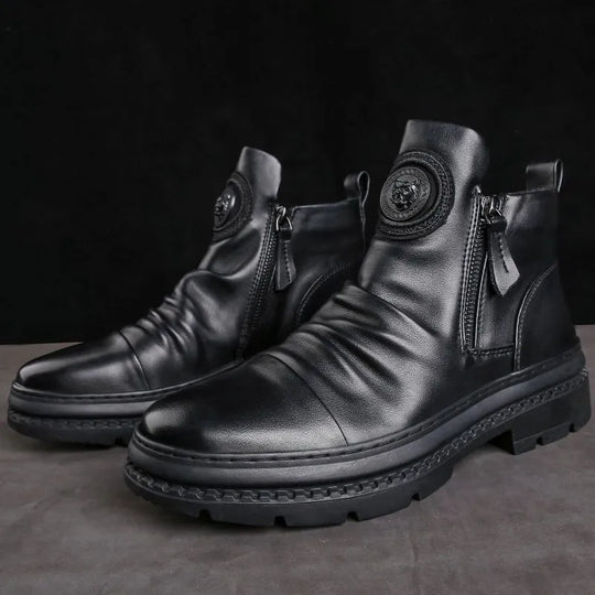 Herren Lederstiefel R&B